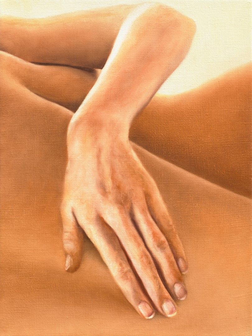 Sheets (2023), 40 x 30 cm, oil on linen (private collection)