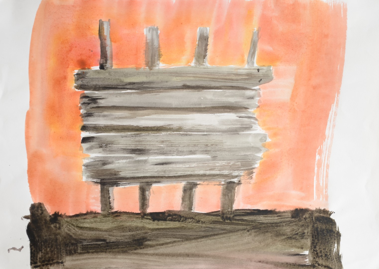 Zonder Titel (2009), 38.5 x 28.5 cm, acrylic on paper